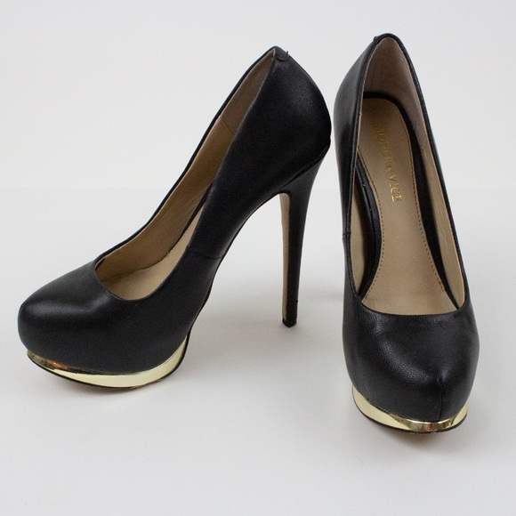 Modern Vice Classic Elegant Black Leather Heel - Picture 1 of 4